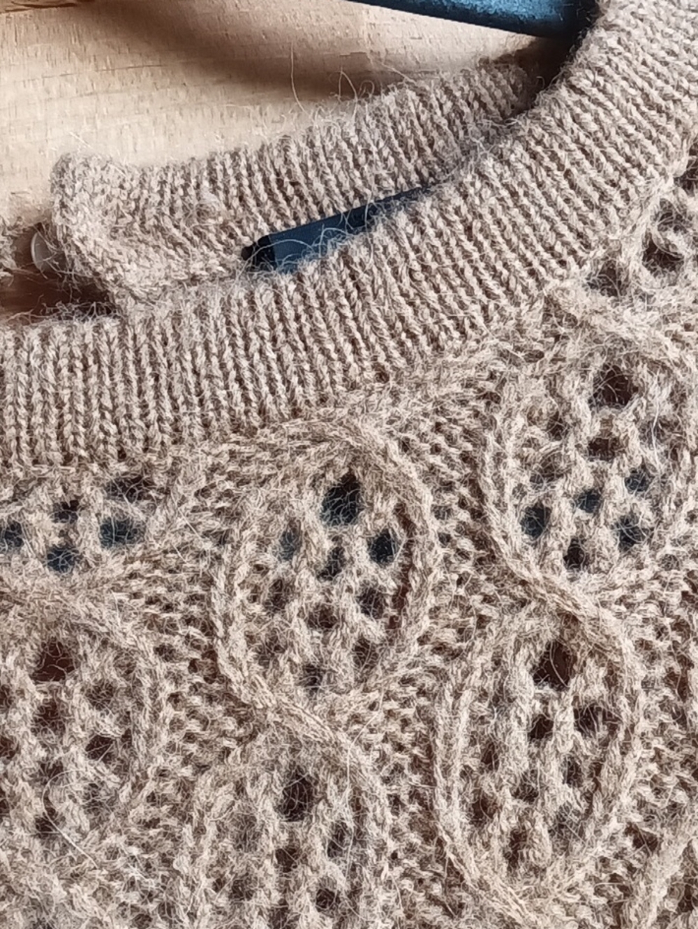 J. Crew Brown Cable Knit Open Stitch Pullover - Picture 3 of 7